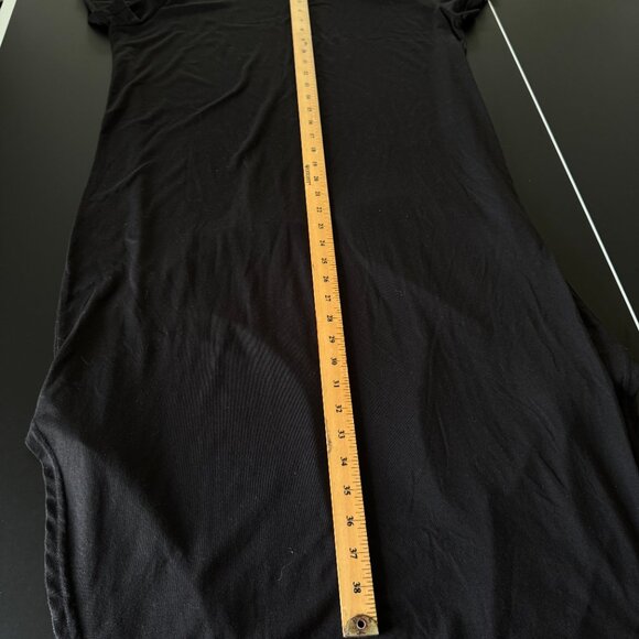 SHEIN Black Off Shoulder T-Shirt Dress with Gold Buckle Strap – Size XL - Picture 5 of 6